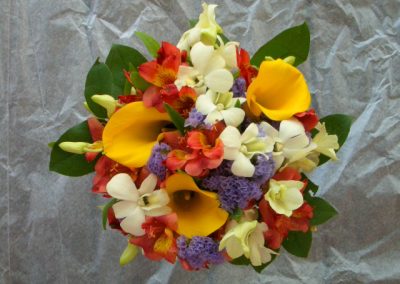 Bouquet of mixed tropical flowers